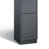 Metal locker with 3 compartments - wide model (Polar)
